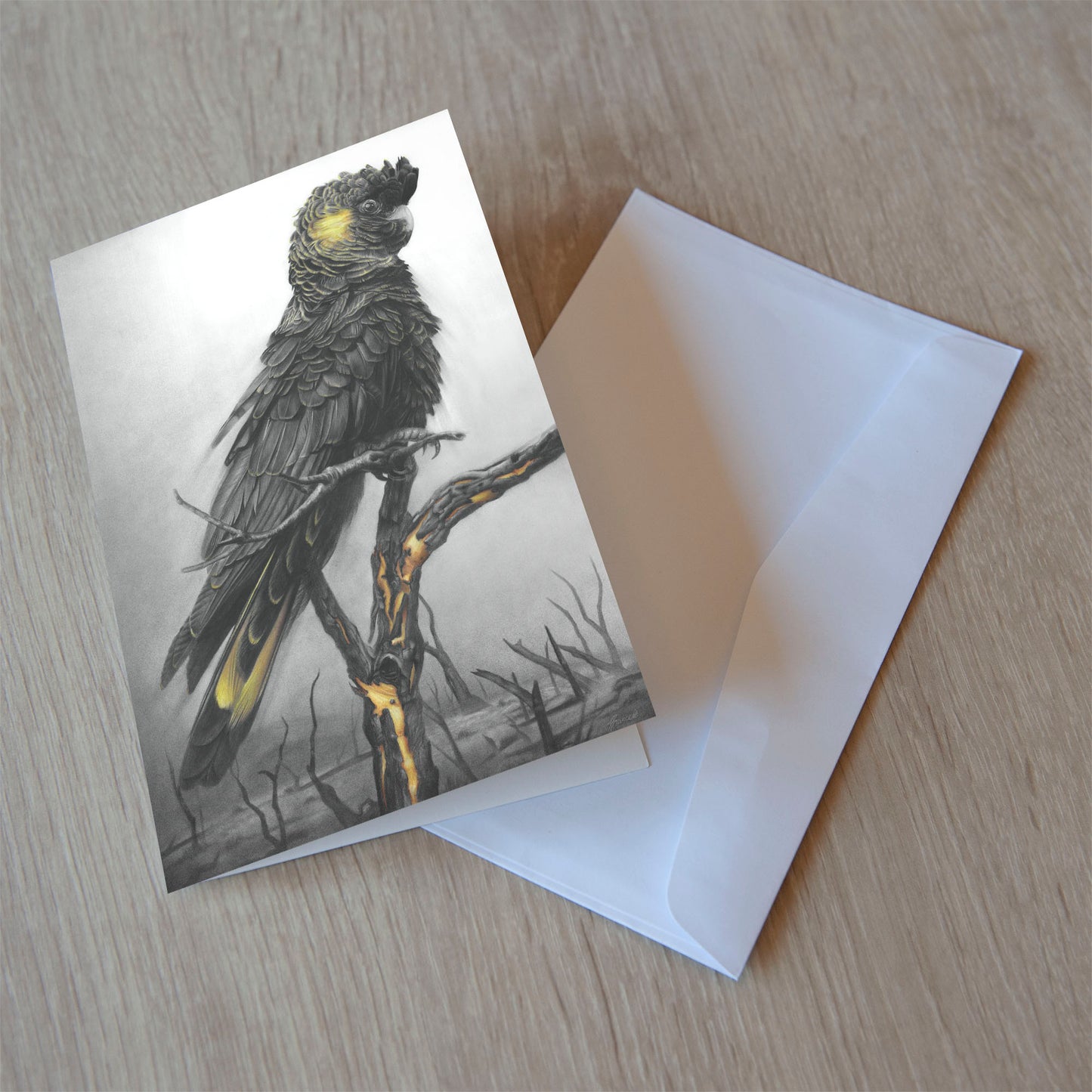 'Black Cockatoo' greeting card