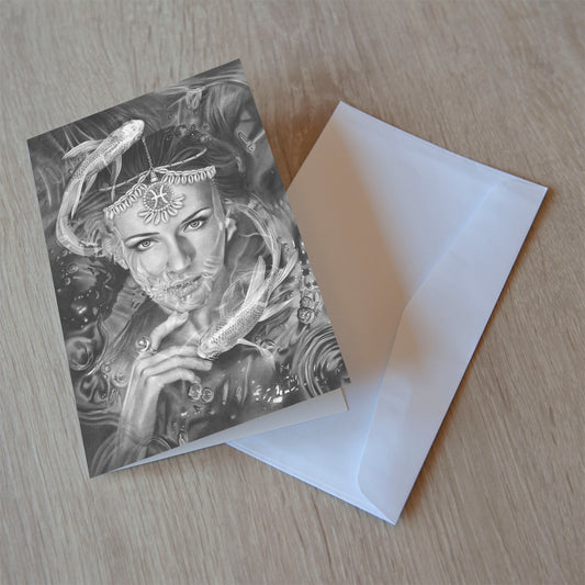 'Pisces' greeting card