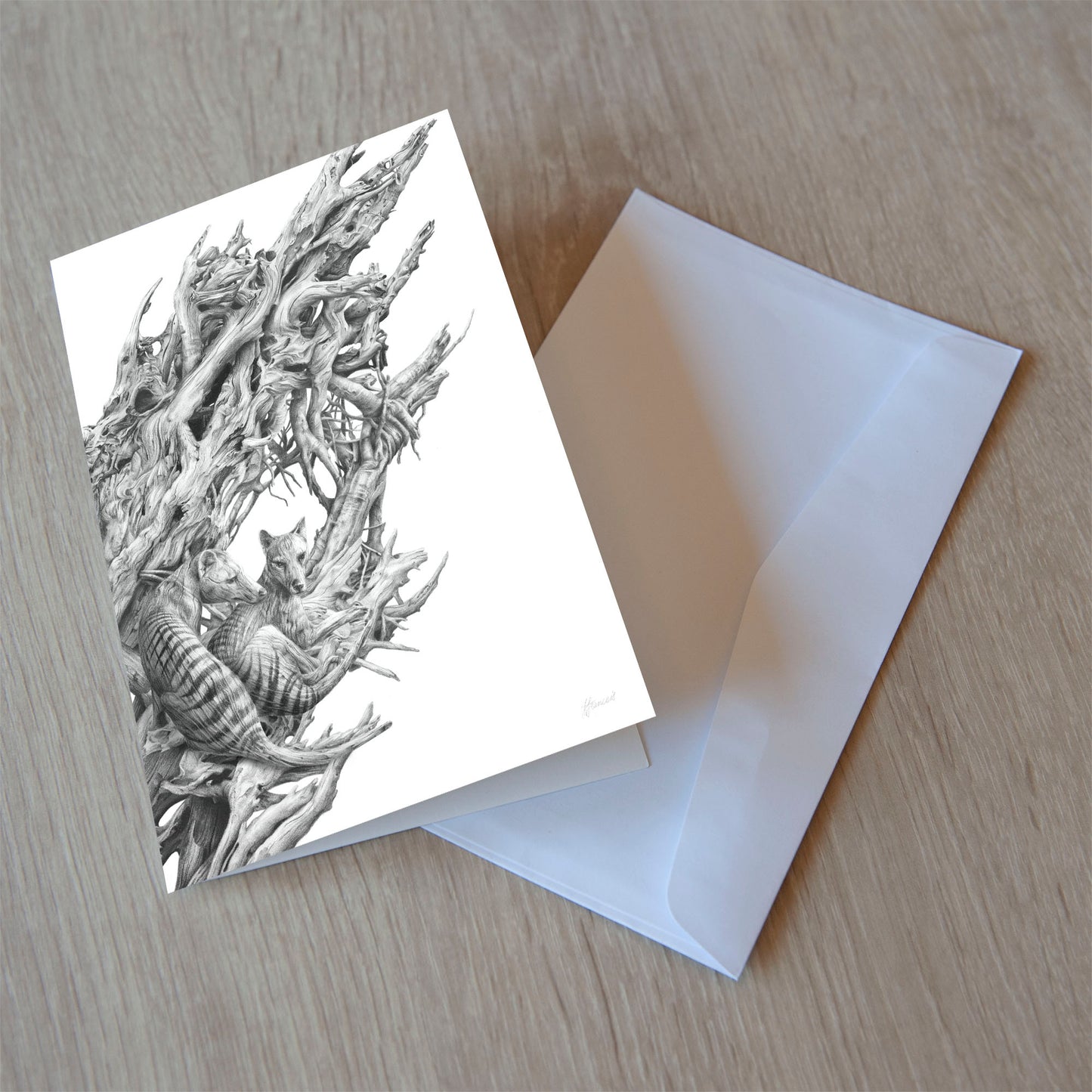 'Driftwood Thylacine' greeting card